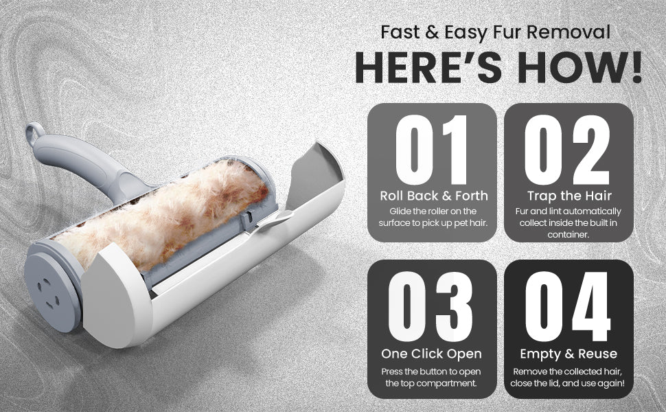 Reusable Pet Hair Cleaner– Fast & Mess-Free Cleaning - Green