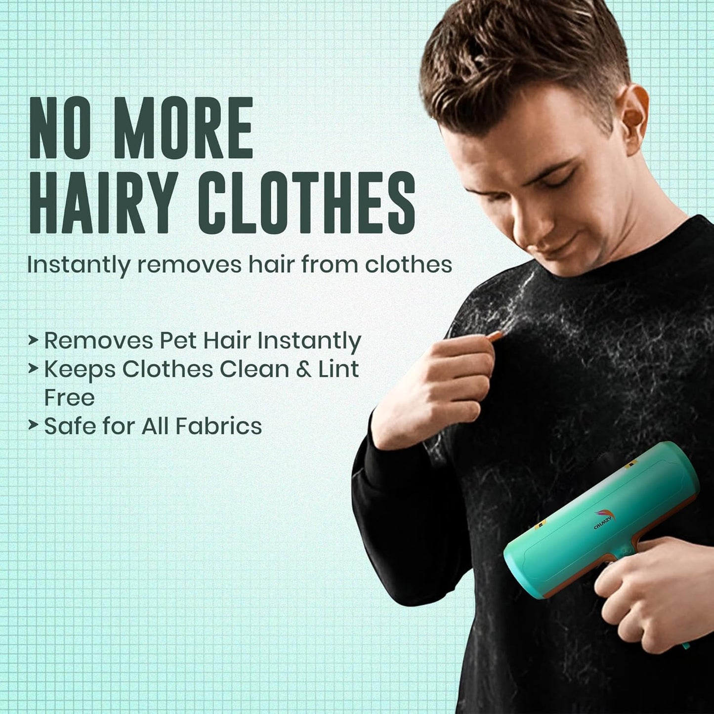 Reusable Pet Hair Cleaner–  Fast & Mess-Free Cleaning - Orange